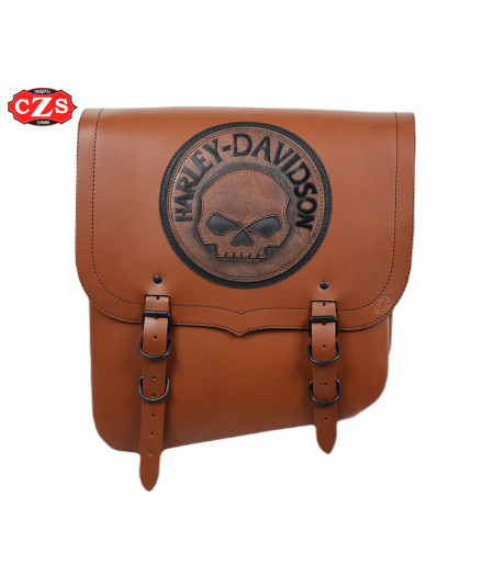 saddlebag Thunder with vintage engraving