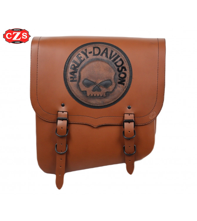 Satteltasche Donner mit Vintage-Gravur