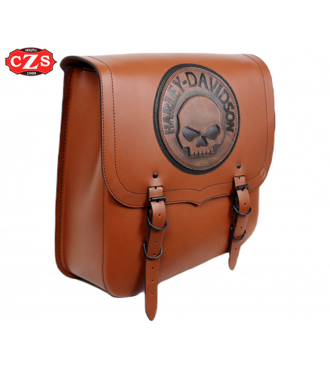 Satteltasche Donner mit Vintage-Gravur