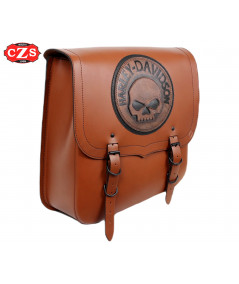 Satteltasche Donner mit Vintage-Gravur