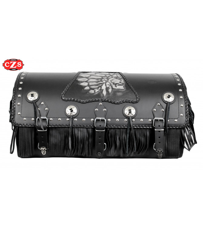 Coffre Rigid Custom Yamaha Drag-Star DOSCAS Classique Celtic Frangés Chef Indien Spécifique