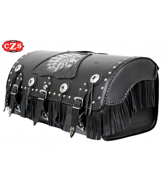 Coffre Rigid Custom Yamaha Drag-Star DOSCAS Classique Celtic Frangés Chef Indien Spécifique