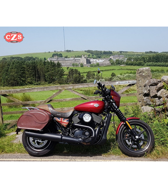 Alforjas de cuero rígidas - VENDETTA Básicas Marrón