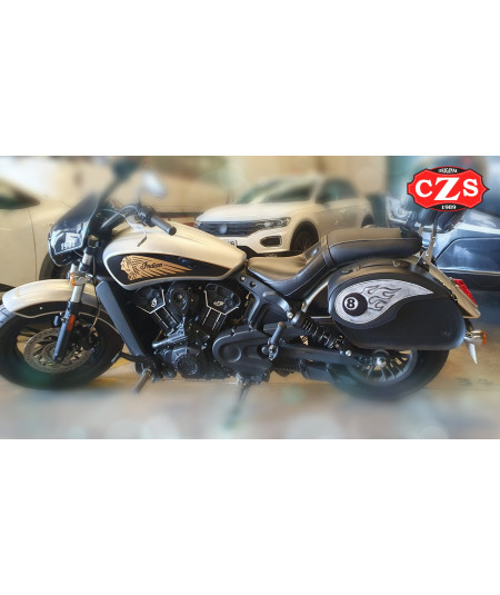 Casseforge rigide VENDETTA Palla 8 Fiamme per Indian Scout Sixty