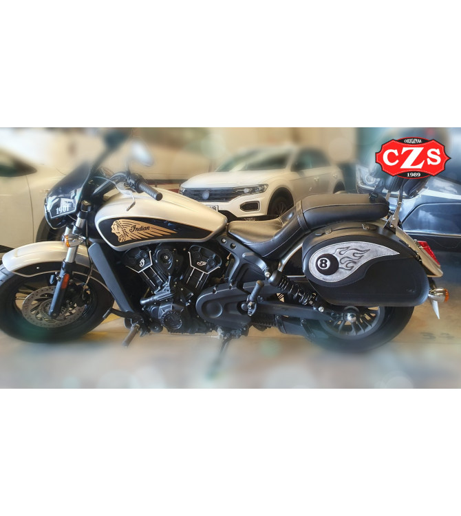 Casseforge rigide VENDETTA Palla 8 Fiamme per Indian Scout Sixty