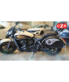 Rigid suitcases VENDETTA Ball 8 flames for Indian Scout Sixty