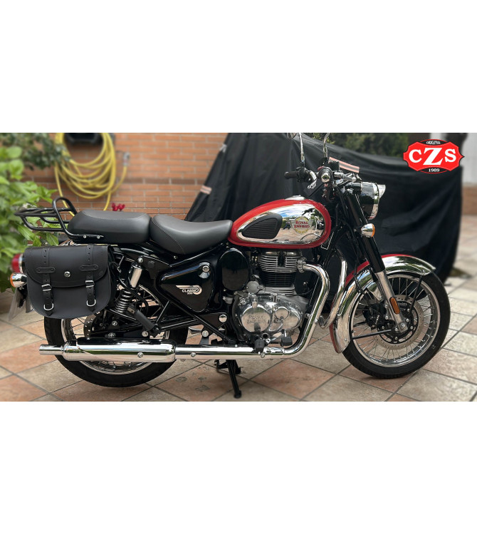 Satteltasche KRAKEN für Royal Enfield Classic ab 2021 – Basic – Schwarz