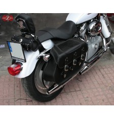 Satteltaschen anpassbar für Sportster S Harley Davidson Mod, IBER Coco schwarz Celtic Basics