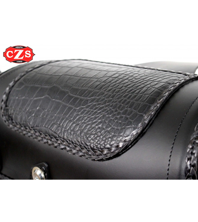 Borse Laterali Rigide per Sportster Harley Davidson mod, IBER Basic Braided - Cocco - Adattabili