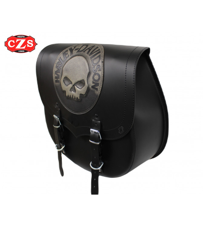 Seitlich Satteltasche Sportster Harley Davidson SPARTA Schädel CZ HD Spezisfiche