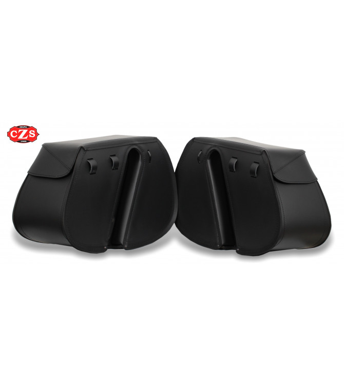 Sacoches pour Sportster 883 - 1200CC- Harley Davidson avec trou pour accueillir l'amortisseur mod. Bloc PIZARRO - Spécifique