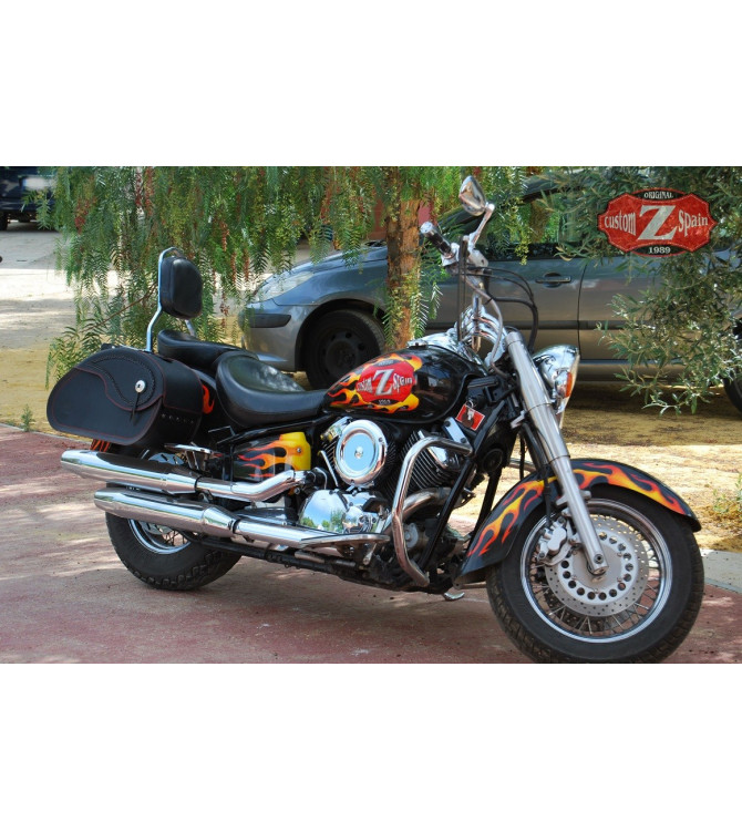 Juego de Alforjas Rigidas NAPOLEON Basicas Hilo Rojo