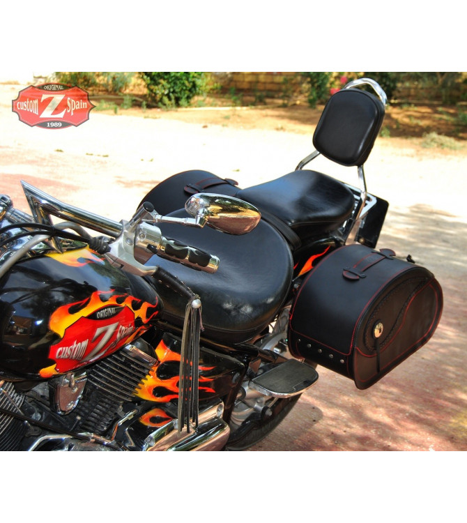 Juego de Alforjas Rigidas NAPOLEON Basicas Hilo Rojo