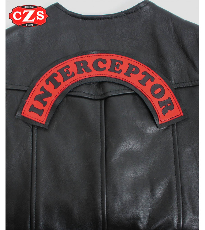 Patch in pelle goffrata