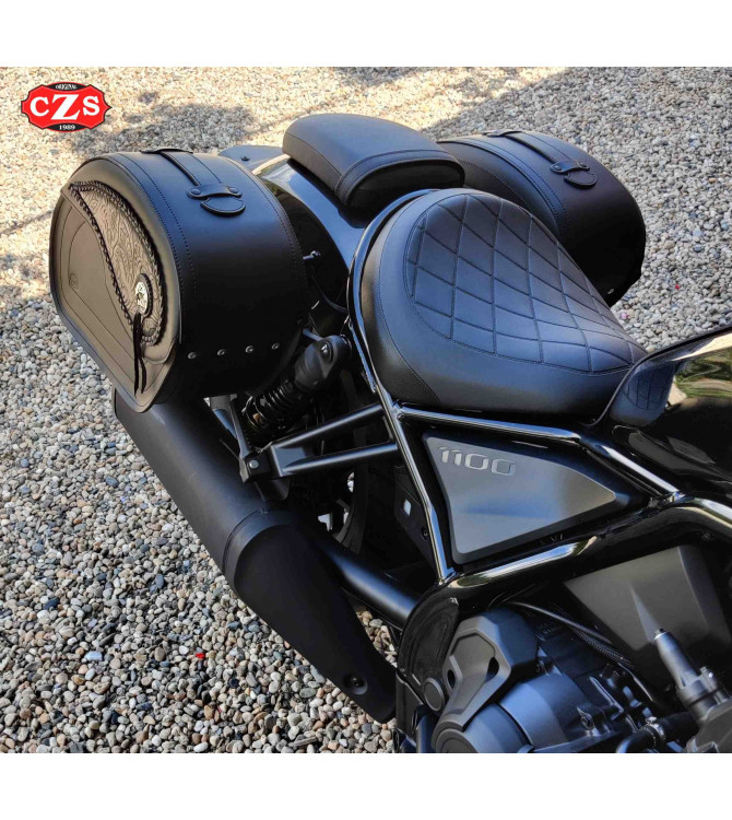 VENDETTA Borse Laterali Rigide Base per Honda Rebel CMX 1100