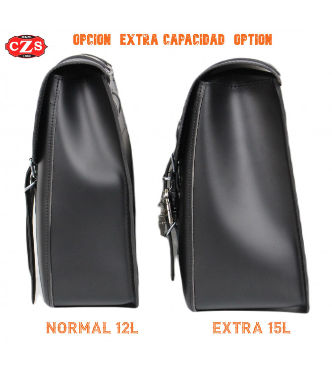 Set de Alforjas para Triumph Bonneville T100 mod, CENTURION Básica Adaptables - Marrón -