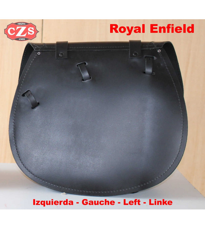 Alforja IZQUIERDA para Royal Enfield Bullet Classic mod, BANDO Básica Específica - Negro -