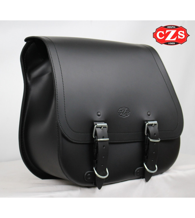 Alforja de cuero para Dyna Harley Davidson - SCIPION con Hueco amortiguador - Especifica