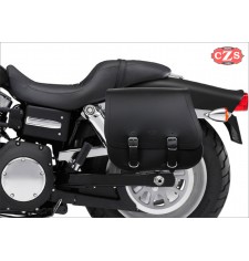 Alforja de cuero para Dyna Harley Davidson - SCIPION con Hueco amortiguador - Especifica 2