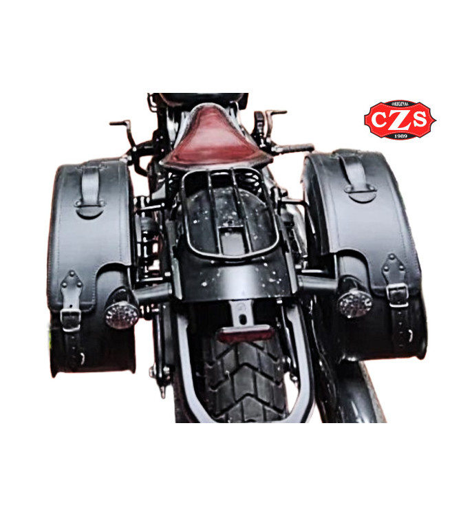 Alforjas Rígidas Indian Scout 2018 VENDETTA Básicas Específica Marrón Cuero