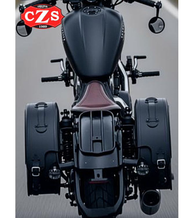 Alforjas Rígidas Indian Scout 2018 VENDETTA Básicas Específica Marrón Cuero