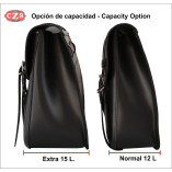 Alforja para Indian Scout Bobber 2018 mod, CENTURION Específica - Negro/Marrón - IZQUIERDA