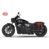 Alforja para Indian Scout Bobber 2018 mod, CENTURION Específica - Marrón - IZQUIERDA