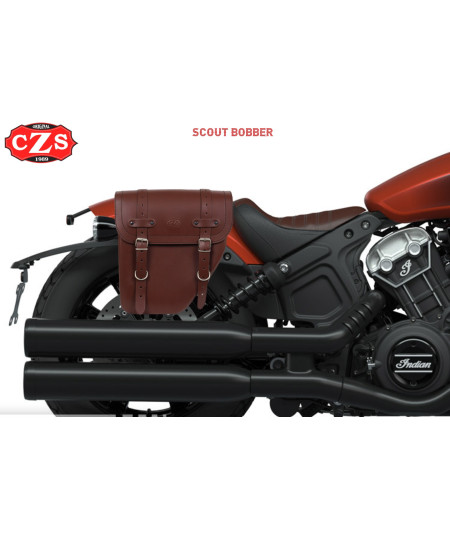 Leather saddlebags for Indian Scout Bobber - Scout Rogue up to 2024