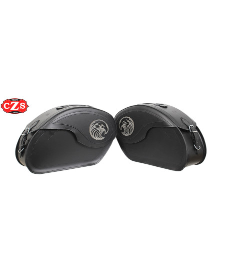 Sacoches rigides en cuir VENDETTA pour Kawasaki Vulcan S 650 2
