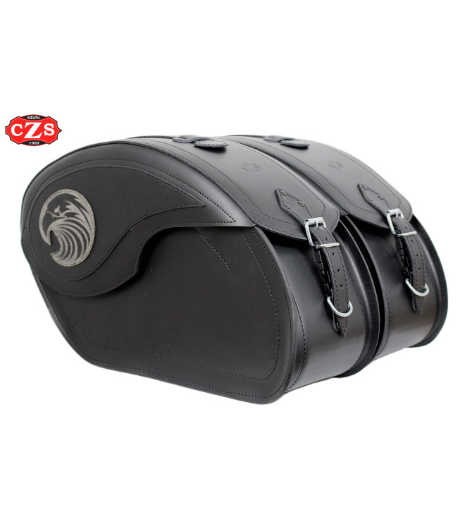 Alforjas de cuero Rígidas VENDETTA Kawasaki Vulcan S 650