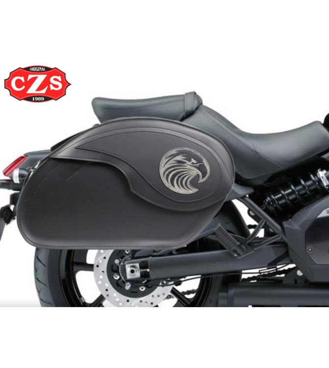 Alforjas de cuero Rígidas VENDETTA Kawasaki Vulcan S 650