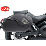 Alforjas de cuero Rígidas VENDETTA Kawasaki Vulcan S 650