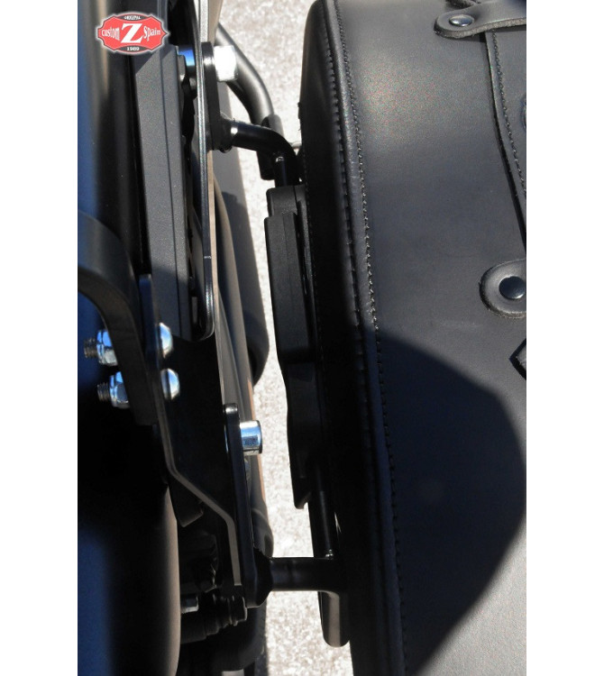 VENDETTA Hartschalen-Satteltaschen aus Leder für Kawasaki Vulcan S 650