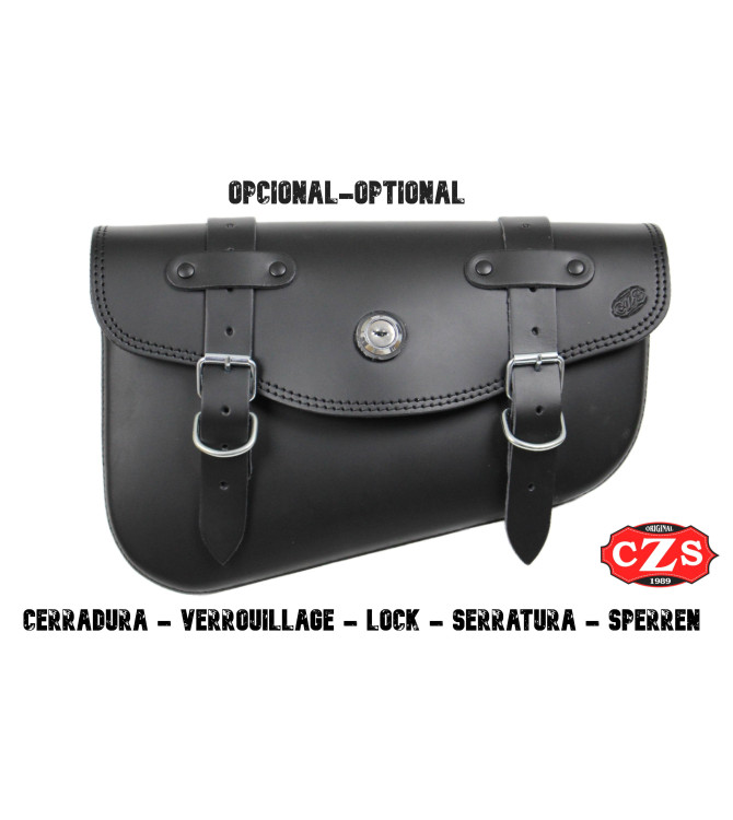 Saddlebag set for Fat Bob 114 - Harley Davidson - LIVE to RIDE - Basic - Black