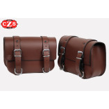 Set de alforjas CALYSTO para Royal Enfield 350 - 500cc desde 2021 - Especificas - Marrón