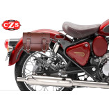 Ensemble de sacoches en cuir CALYSTO pour Royal Enfield 350-500 cm³ à partir de 2021 - Spécifications - Marron