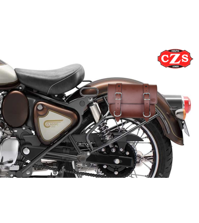 Set de alforjas CALYSTO para Royal Enfield 350 - 500cc desde 2021 - Especificas - Marrón