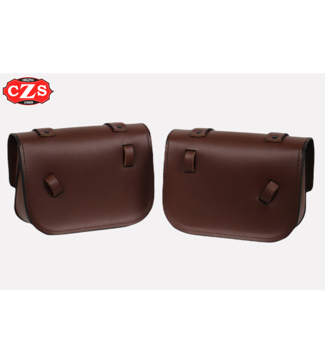 Set de alforjas CALYSTO para Royal Enfield 350 - 500cc desde 2021 - Especificas - Marrón