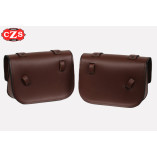 CALYSTO Leder-Satteltaschen-Set für Royal Enfield 350-500cc ab 2021 – Spezifikationen – Braun