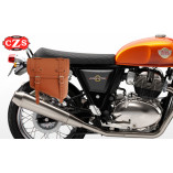 Set di borse laterali in pelle HERCULES per Royal Enfield Interceptor 650 - Specifiche - Marrone chiaro