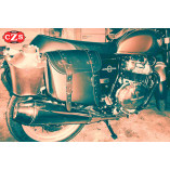 Set di borse laterali in pelle HERCULES per Royal Enfield Interceptor 650 - Specifiche - Marrone chiaro