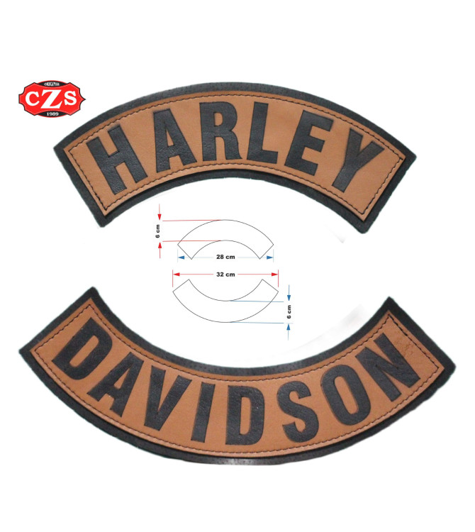 Patch in pelle goffrata HARLEY DAVIDSON - Nero -