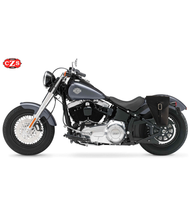 Leder-Satteltaschen-Set GUN  für Harley-Davidson Softail Speziel