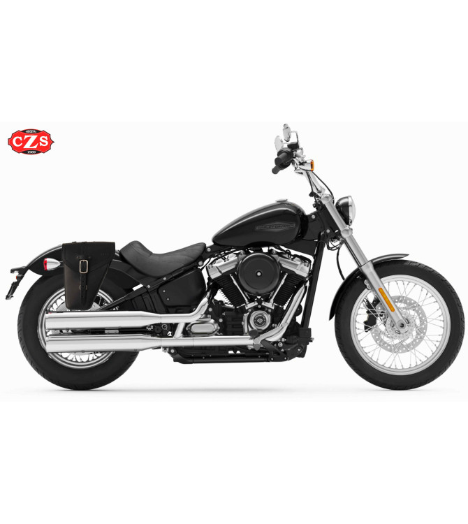 Set de sacoches en cuir GUN pour Harley Davidson Softail - Spécifique