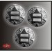 Conchos Grandes Cromados Pack de 3 unidades