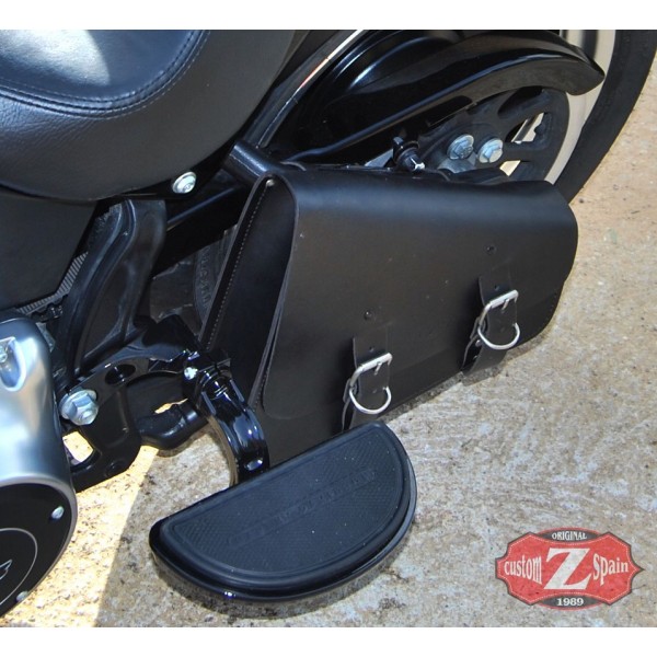 Viking Dark Age Plain Leather Motorcycle Swing arm Bag For Harley Softail   Viking Bags