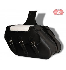 Saddlebags custom IKARO Bicolor Decoration Color - WHITE