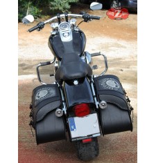 Alforjas Rigidas para DYNAS Harley Davidson mod, SUPER STAR hueco amortiguador Personalizada