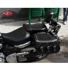 Saddlebags for YAMAHA XV 1900.MIDNIGHT STAR mod, SUPER STAR rigid black Coco Classic