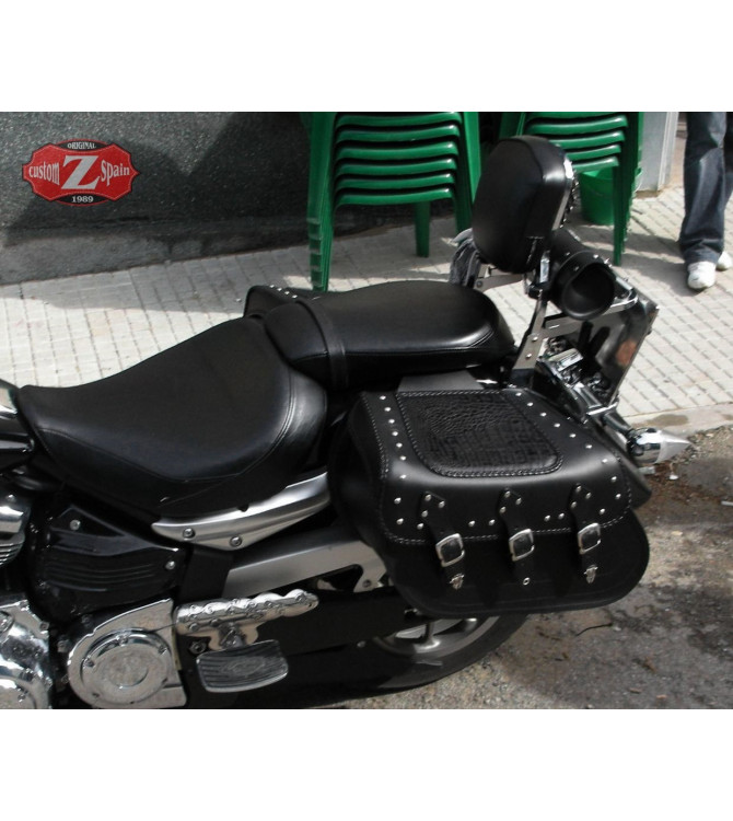 Saddlebags for YAMAHA XV 1900.MIDNIGHT STAR mod, SUPER STAR rigid black Coco Classic